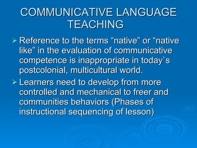 Communicative Language Teaching | PPT