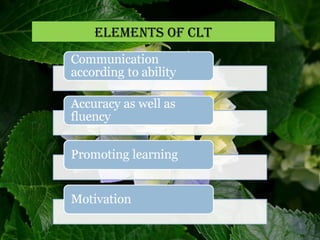 ElEmEnts of clt
 