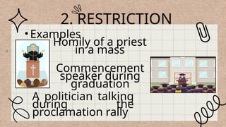 Restriction Communication Example Oral Communication_COMMUNICATIVE STRATEGIES.pptx | Dating | Family and ...