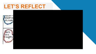 LET’S REFLECT
 