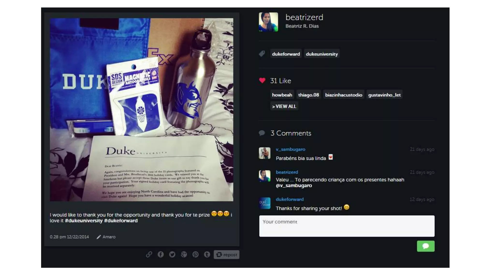 #MyDukePath - The Anatomy of an Instagram Contest