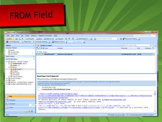 FROM Field 
•info@ ; Sales@ ; Marketing@ = Junk 
 