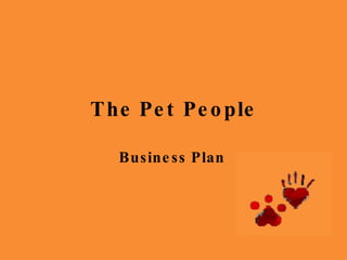 The Pet People Business Plan 