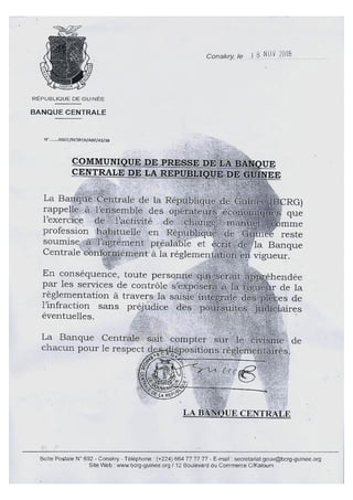 Communiqué de presse de la Banque Centrale de la République de guinée2.jpg