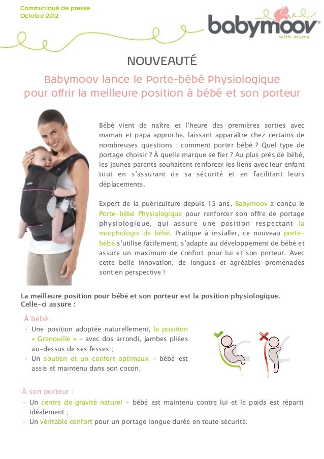 Communique Presse Porte Bebe Physiologique Communique Presse Porte Bebe Physiologique