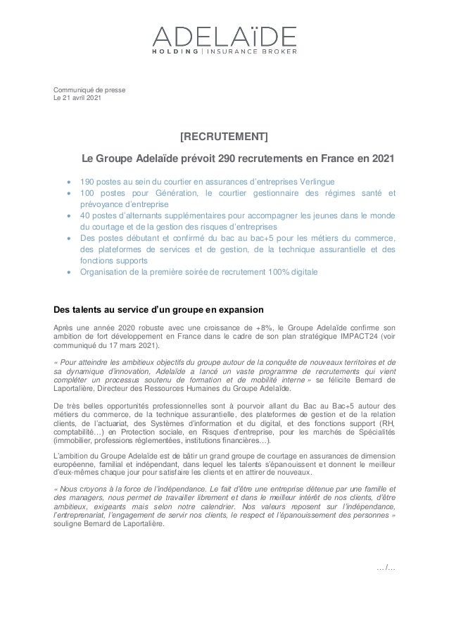 Calendrier Humanis 2023 Communique De Presse Groupe Adelaide