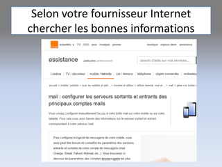 Selon votre fournisseur Internet
chercher les bonnes informations
G.VM - 2017
 