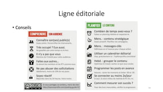 Ligne éditoriale
• Conseils
54
 