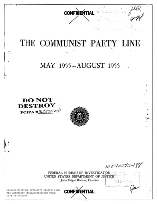 Communist party line   fbi file series in 25 parts - vol. (2)