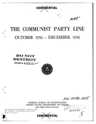 Communist party line   fbi file series in 25 parts - vol. (6)