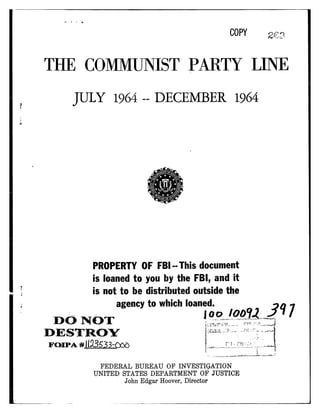 Communist party line   fbi file series in 25 parts - vol. (22)