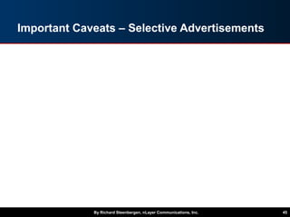 Important Caveats – Selective Advertisements
By Richard Steenbergen, nLayer Communications, Inc. 45
 