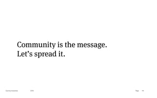 Page
Gummy Industries 114
2019
Community is the message.
Let’s spread it.
 