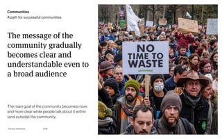 Page
Gummy Industries 19
The message of the
community gradually
becomes clear and
understandable even to
a broad audience
2019
Communities
A path for successful communities
The main goal of the community becomes more
and more clear while people talk about it within
(and outside) the community.
 