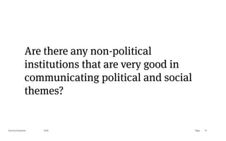Page
Gummy Industries 74
Are there any non-political
institutions that are very good in
communicating political and social
themes?
2019
 