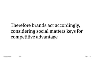 Page
Gummy Industries 76
Therefore brands act accordingly,
considering social matters keys for
competitive advantage
2019
 