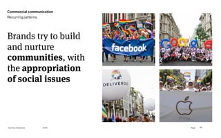 Page
Gummy Industries 84
Brands try to build
and nurture
communities, with
the appropriation
of social issues
2019
Commercial communication
Recurring patterns
 