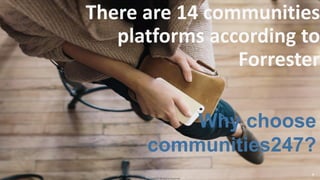 5
Why choose
communities247?
©2016 DigitalMR® All Rights Reserved
There are 14 communities
platforms according to
Forrester
 
