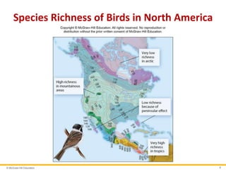 © McGraw-Hill Education 8
Species Richness of Birds in North America
 