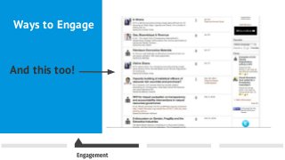 Ways to Engage
And this too!
 