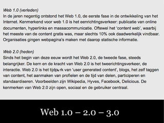 Web 1.0 – 2.0 – 3.0
 