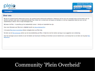 Community 'Plein Overheid'
 