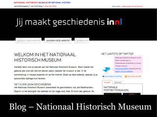 Blog – Nationaal Historisch Museum
 