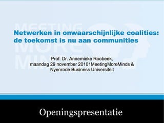 Openingspresentatie
 
