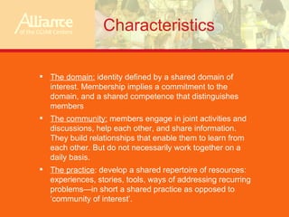 Collective action through a ‘Communities of Practice’ approach: improving post-crisis recovery through agricultural research