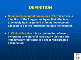 Community acquired pneumonia (cap) in 