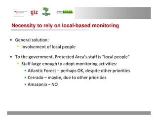 Monitoring biodiversity on the ground with relevance to climate in Brazilian Protected Areas 