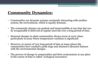 Plant Community- definition, concept and structure | PPTX
