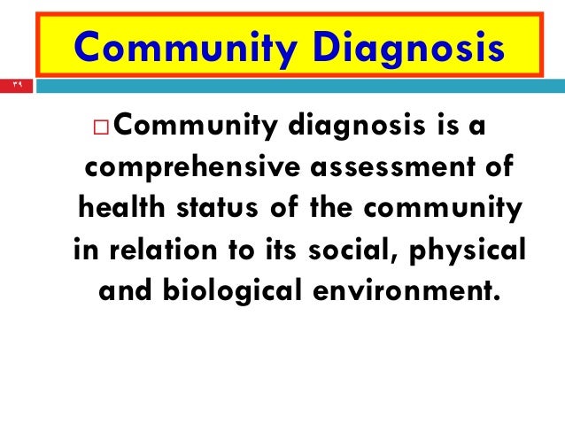 Community Diagnosis