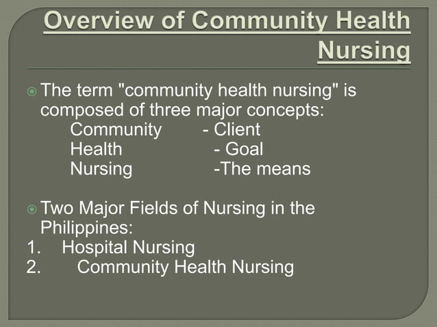 Community health-nursing-ppt | PPT