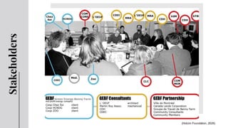 (Holcim Foundation, 2026)
Stakeholders
 
