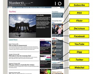 Digg Del.icious Facebook Flickr Twitter Webchat RSS Subscribe YouTube 