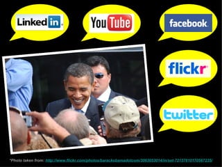 *Photo taken from:  http://www.flickr.com/photos/barackobamadotcom/3063053014/in/set-72157610170567235/ 