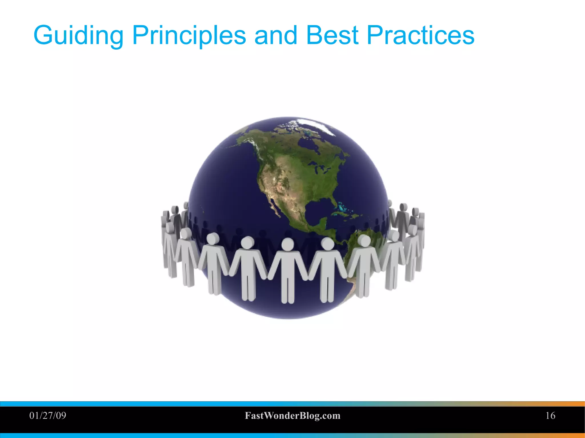 01/27/09 FastWonderBlog.com 16
Guiding Principles and Best Practices
 