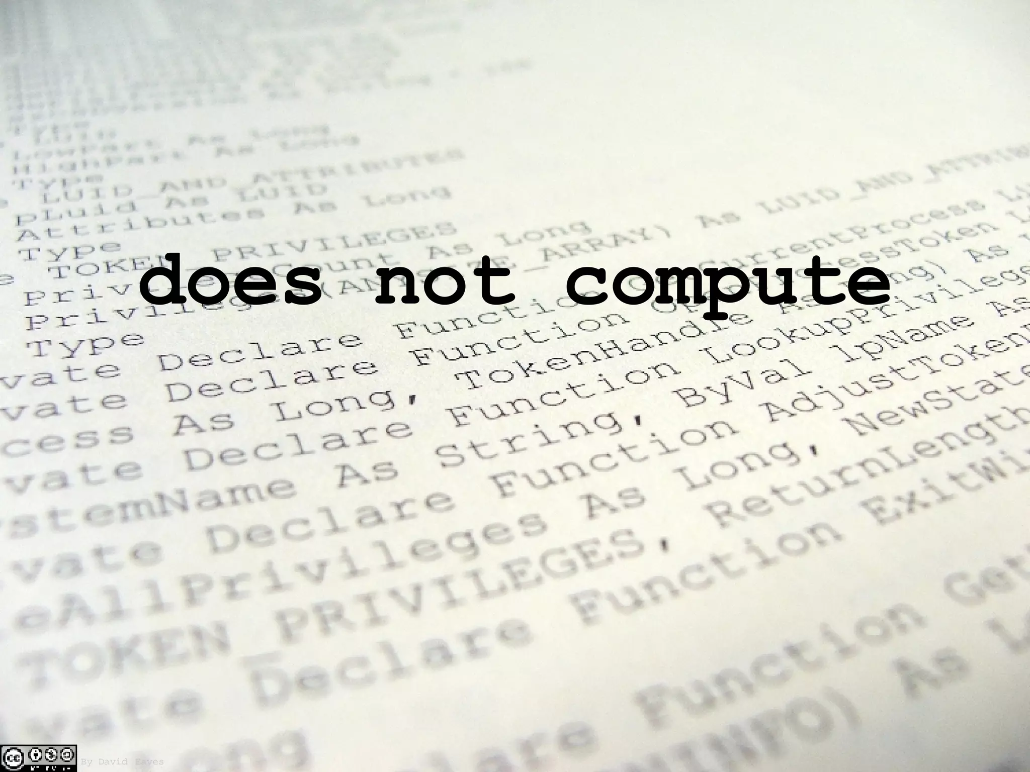 does not compute By David   Eaves 