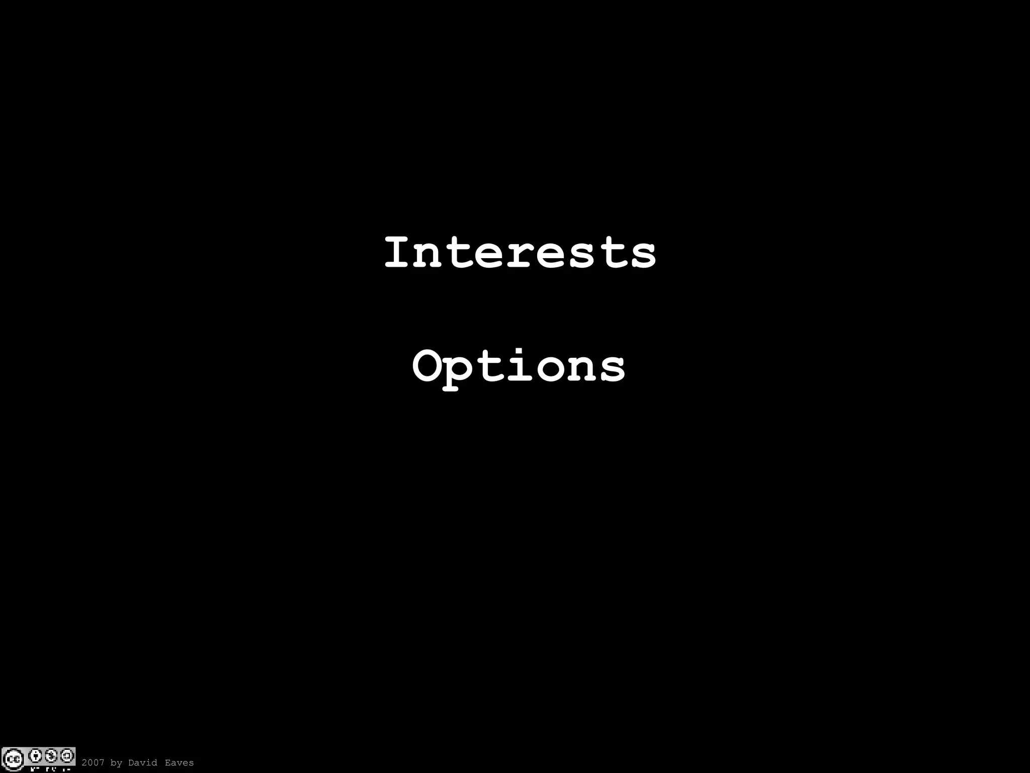 Interests Options 