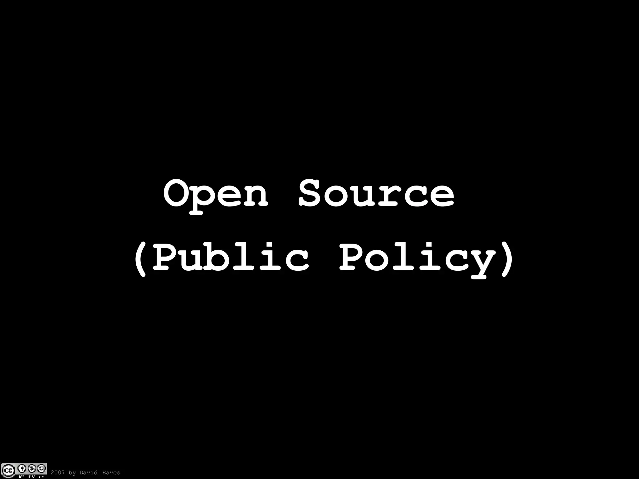 Open Source  (Public Policy) 