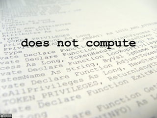 does not compute By David   Eaves 
