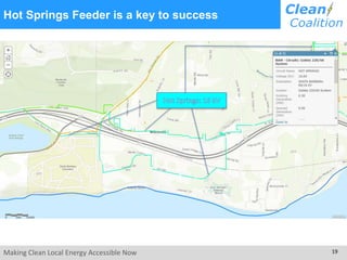 Making Clean Local Energy Accessible Now 19
Hot Springs Feeder is a key to success
 
