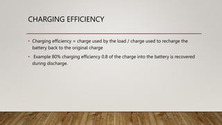 LOADS
• Solar electricity is the same as that of a battery – DC It can only run appliances (lights, radios TVs,
Fridges et...