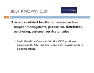 Community of Practices Best Practice