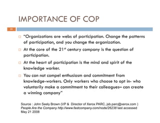 Community of Practices Best Practice