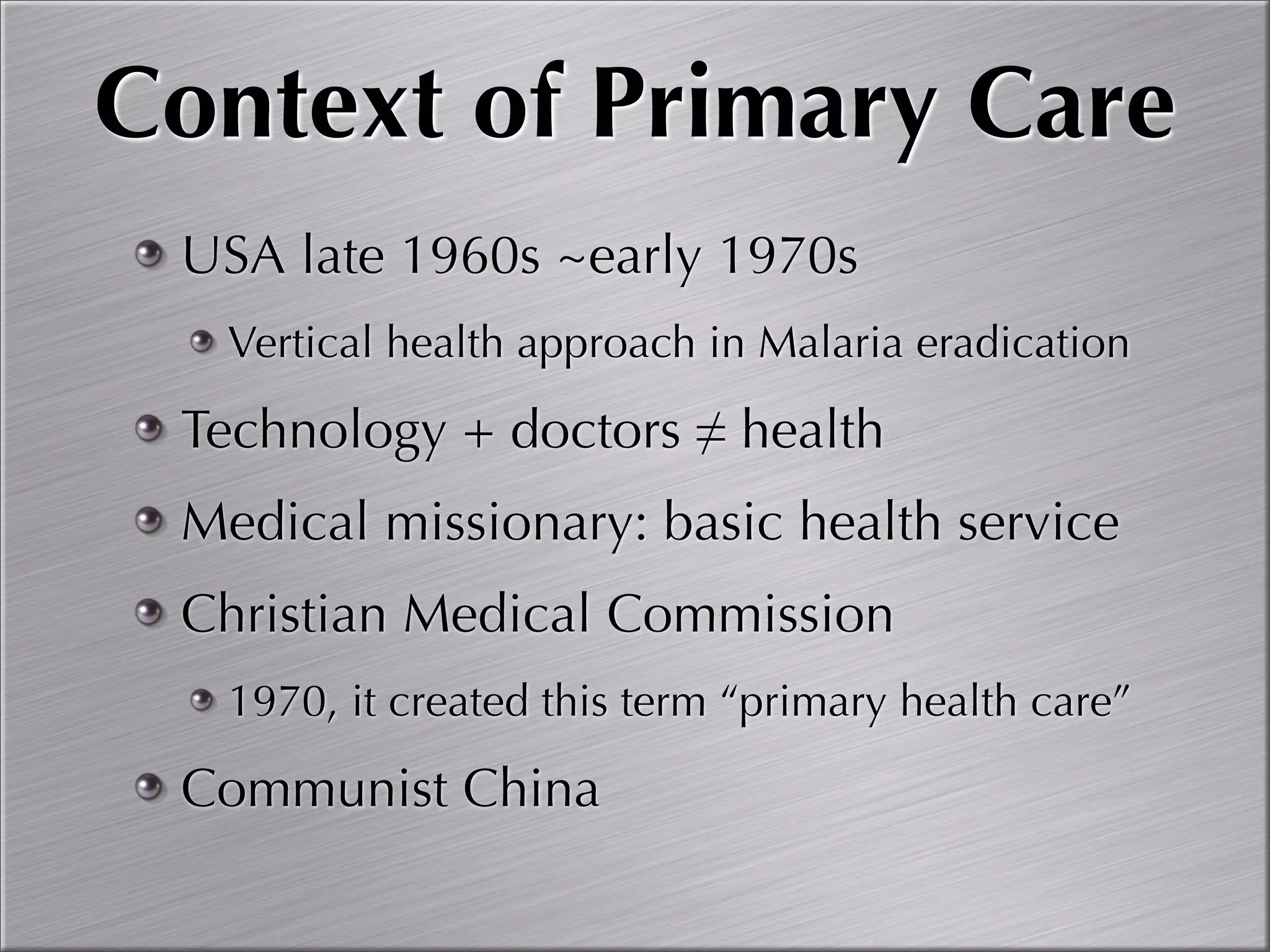 Community Oriented Primary Care