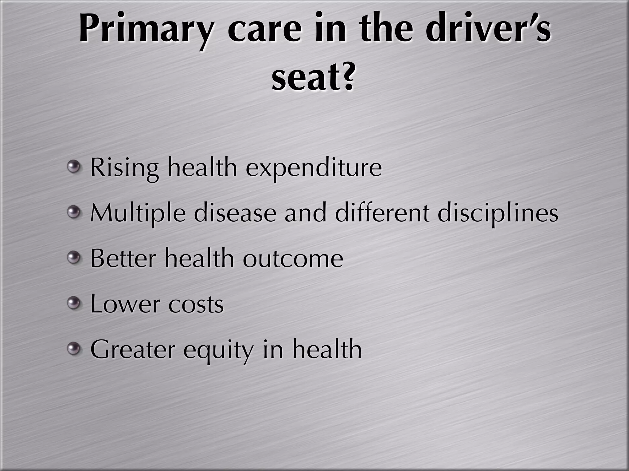 Community Oriented Primary Care