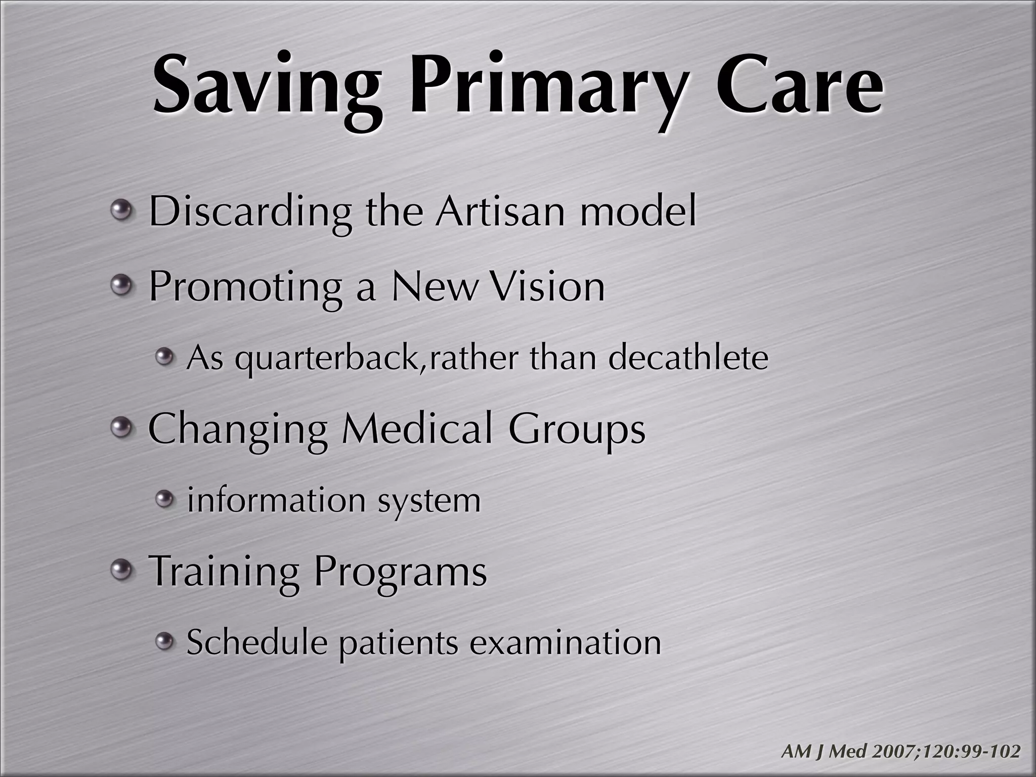 Community Oriented Primary Care