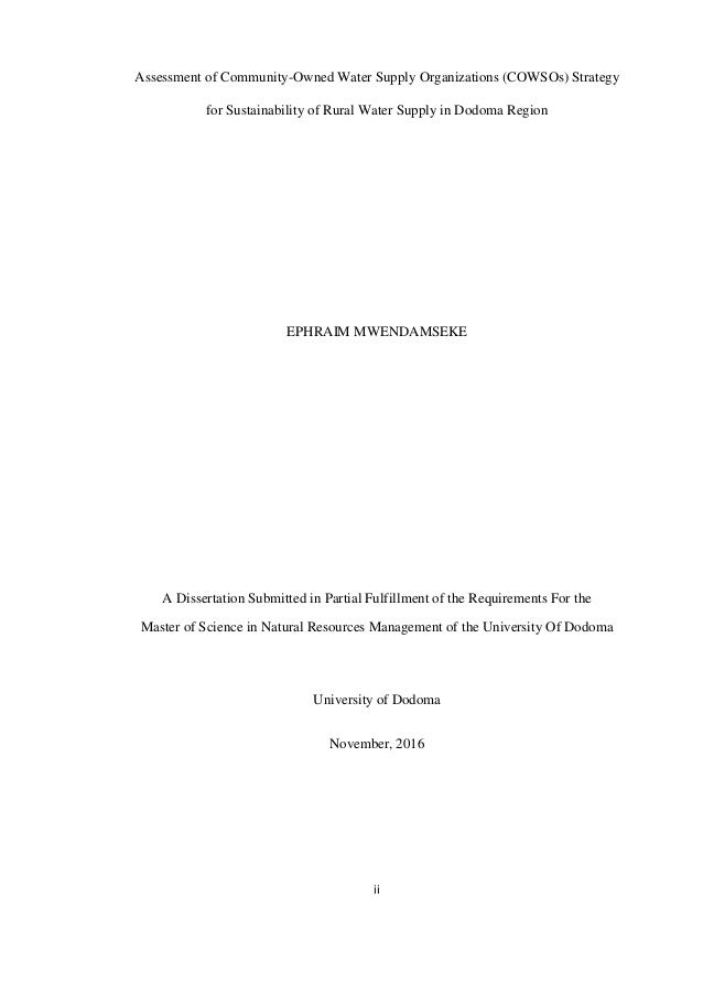 Phd thesis on water